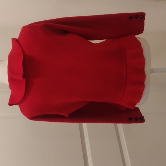 Jones of New York Womens Red Wool Jacket petite M - Picture 6 of 10